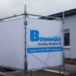 Anhänger Werbegerüst Plakat Gerüste Werbung Modul Dortmund Bönninger