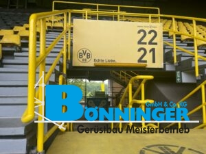 Gerüstbau Bönninger Referenzprojekt Erstellung Zwischenebene BVB Stadion