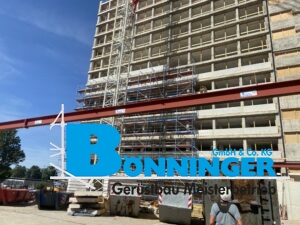 Gerüstbau Bönninger Referenzprojekt Montage Arbeits und Schutzgerüst am Landeskriminalamt
