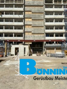 Gerüstbau Bönninger Referenzprojekt Montage Arbeits und Schutzgerüst am Landeskriminalamt