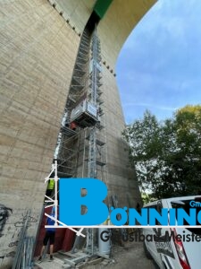 Gerüstbau Bönninger Referenzprojekt Modulbautreppe inkl. Montagebock