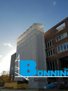 Gerüstbau Bönninger Referenzprojekt Arbeitsgerüst für Sandstrahl- und Korrosionsschutzarbeiten
