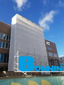 Gerüstbau Bönninger Referenzprojekt Arbeitsgerüst für Sandstrahl- und Korrosionsschutzarbeiten