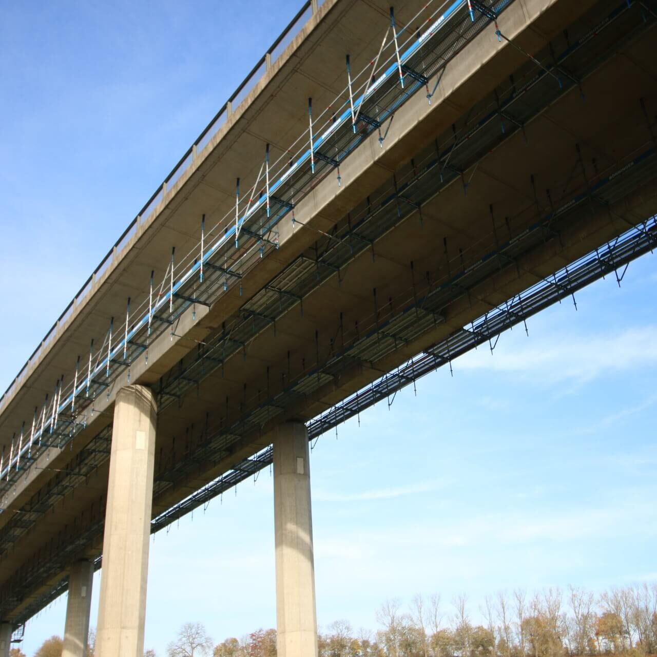 Gerüstbau Bönninger Referenzprojekt Brückenrüstung Dortmund (Haxtergrund)