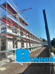 Gerüstbau Bönninger referenzprojekt Neubau von Wohnräumen
