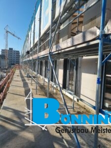 Gerüstbau Bönninger referenzprojekt Neubau von Wohnräumen