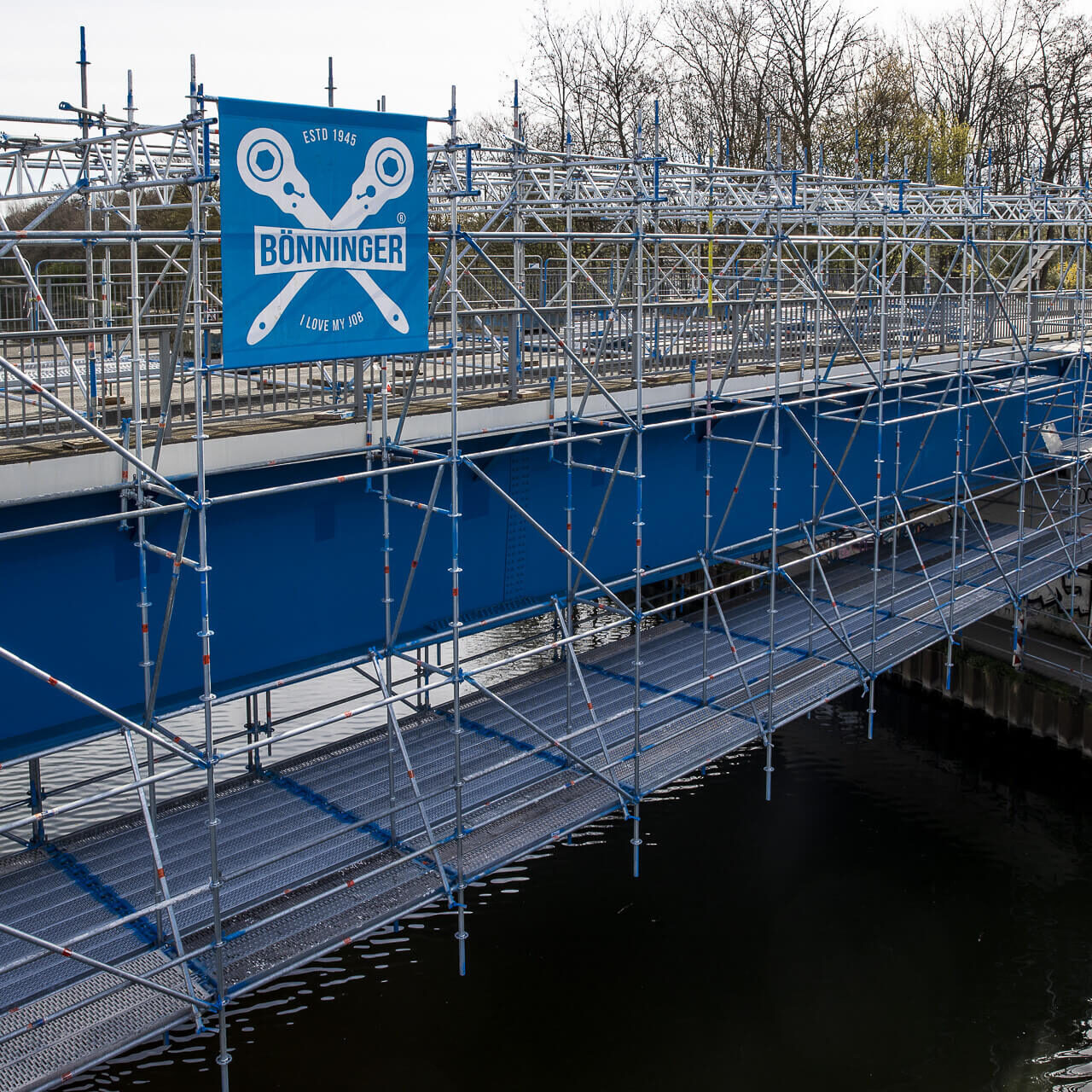 Gerüstbau Bönninger Referenzprojekt Sanierung und Ausbesserung Brücke